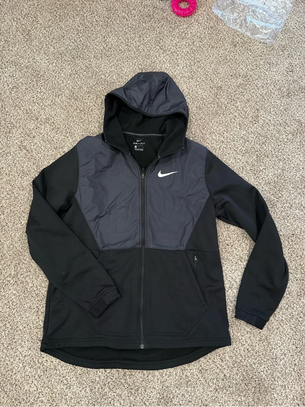 Nike Black Hooded Dri-FIT Full-Zip Jacket